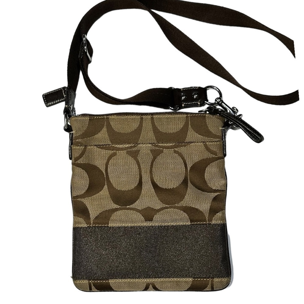 Coach Logo C Canvas Crossbody Bag - Picture 4 of 7